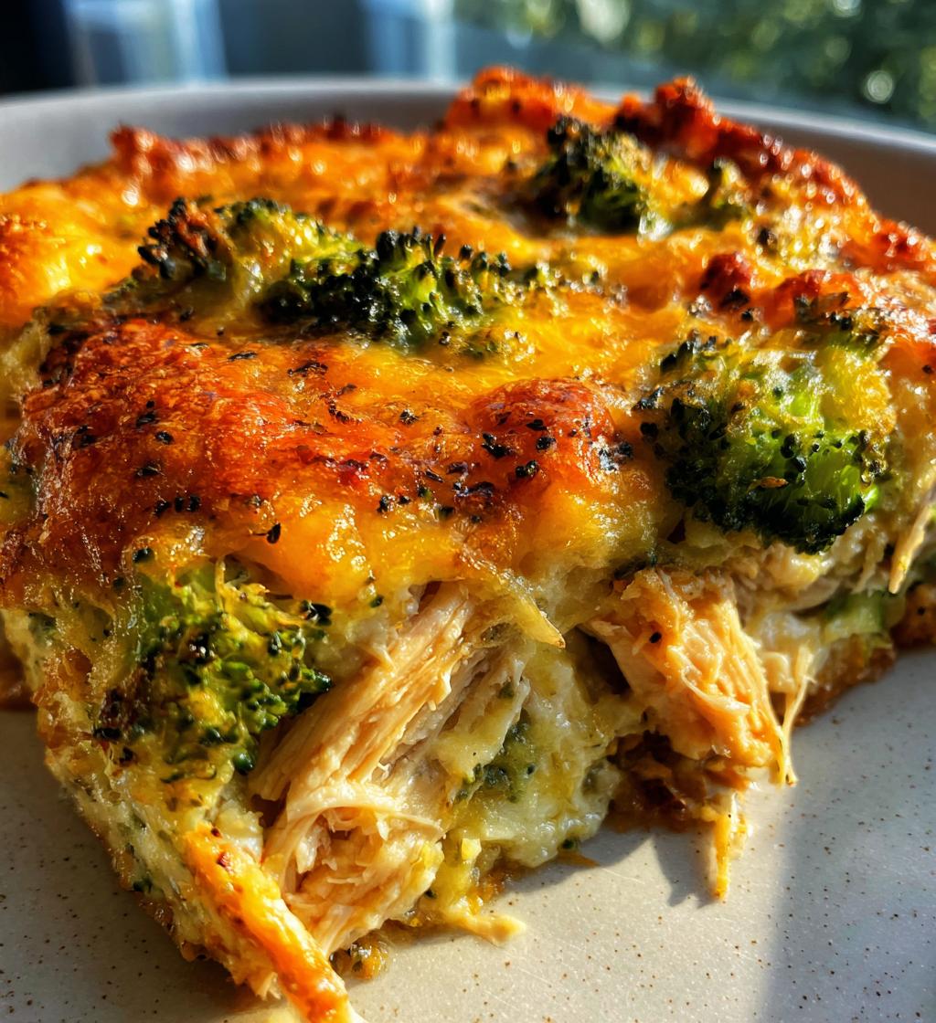 healthier broccoli chicken casserole - detail 1