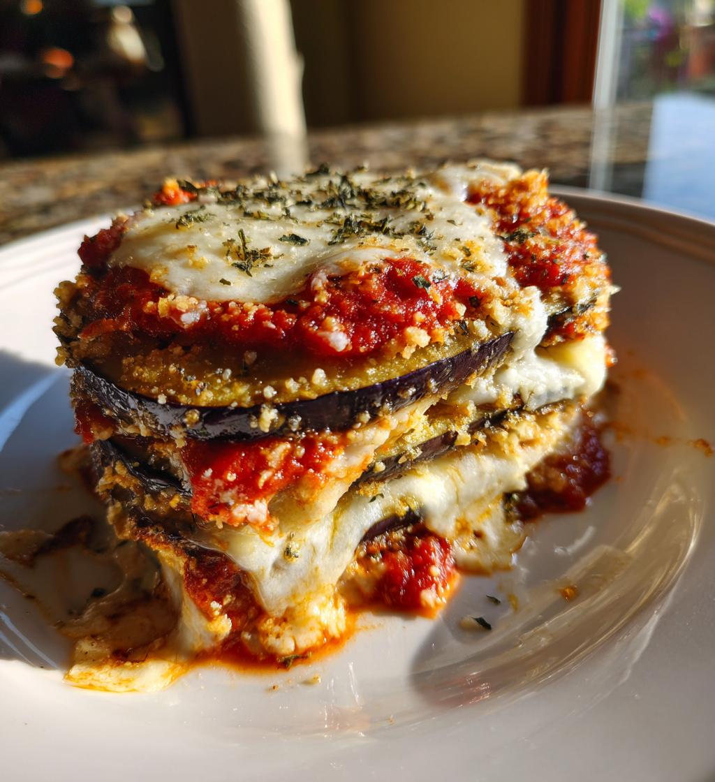 healthy air fryer eggplant parmesan light - detail 1