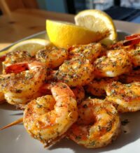 healthy air fryer grilled shrimp skewers recipe