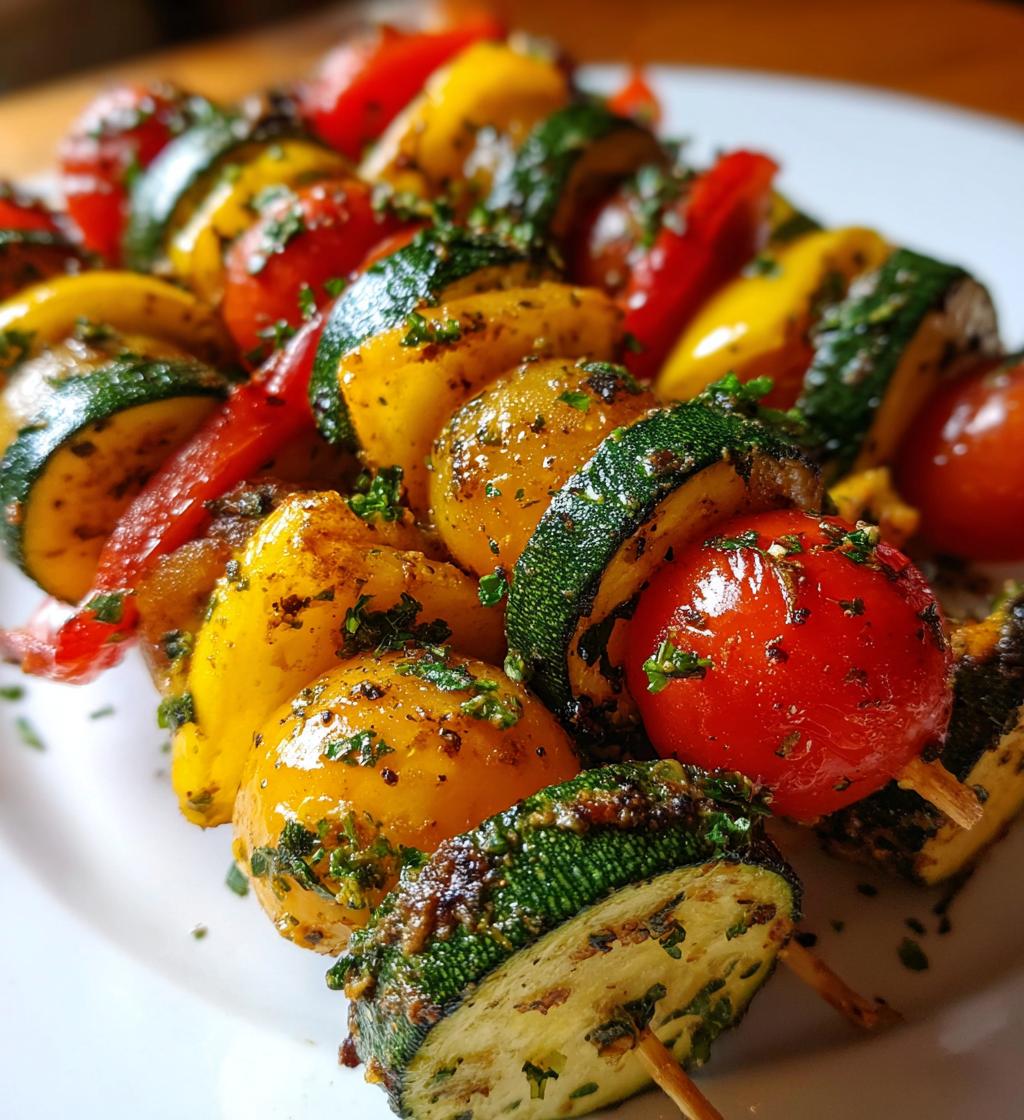 healthy air fryer mediterranean veggie skewers recipe
