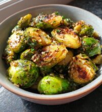 healthy air fryer roasted brussels sprouts recipe