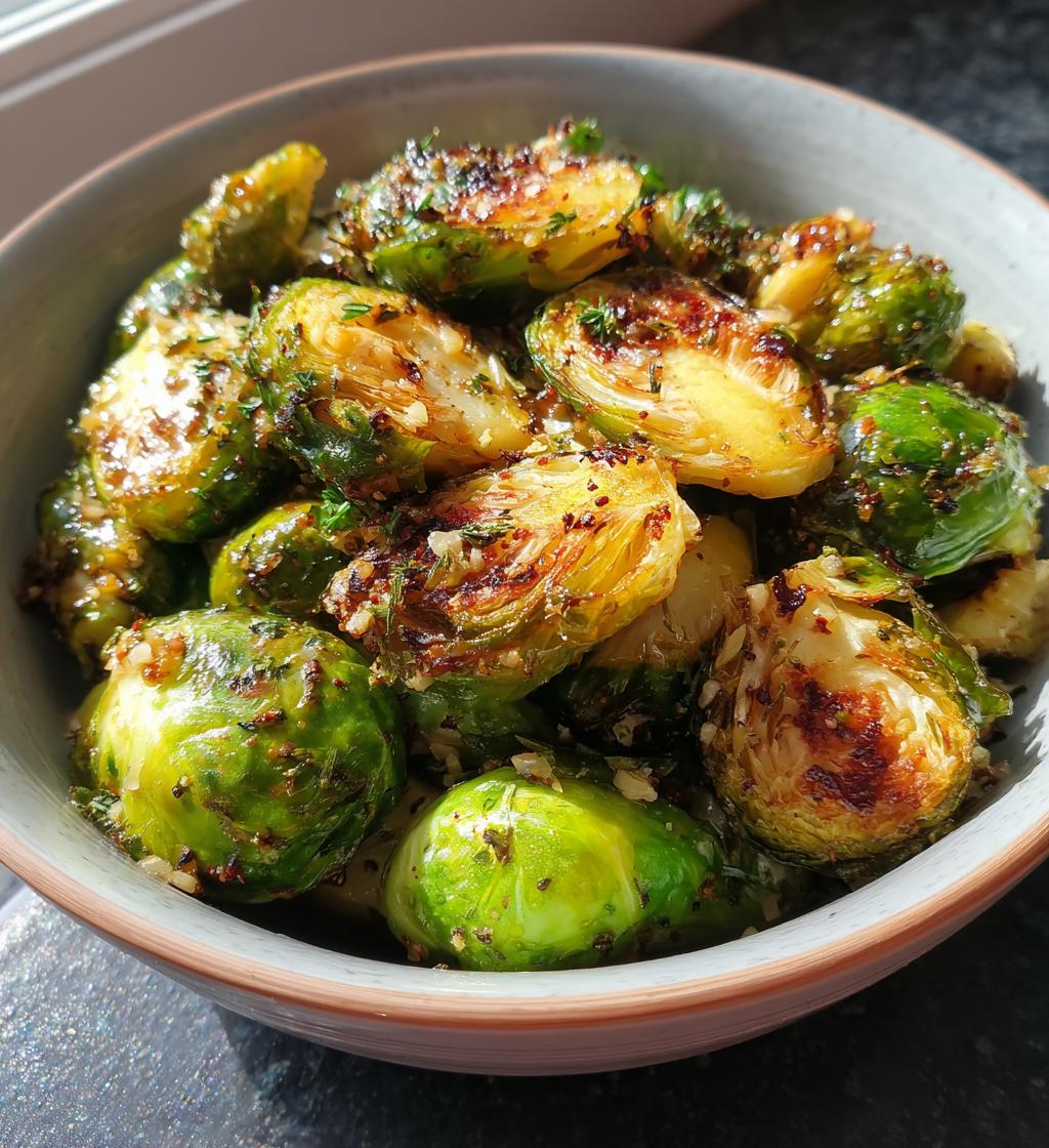 healthy air fryer roasted brussels sprouts recipe