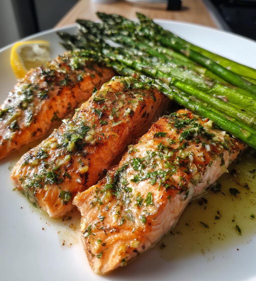 healthy air fryer salmon with asparagus recipe - detail 1