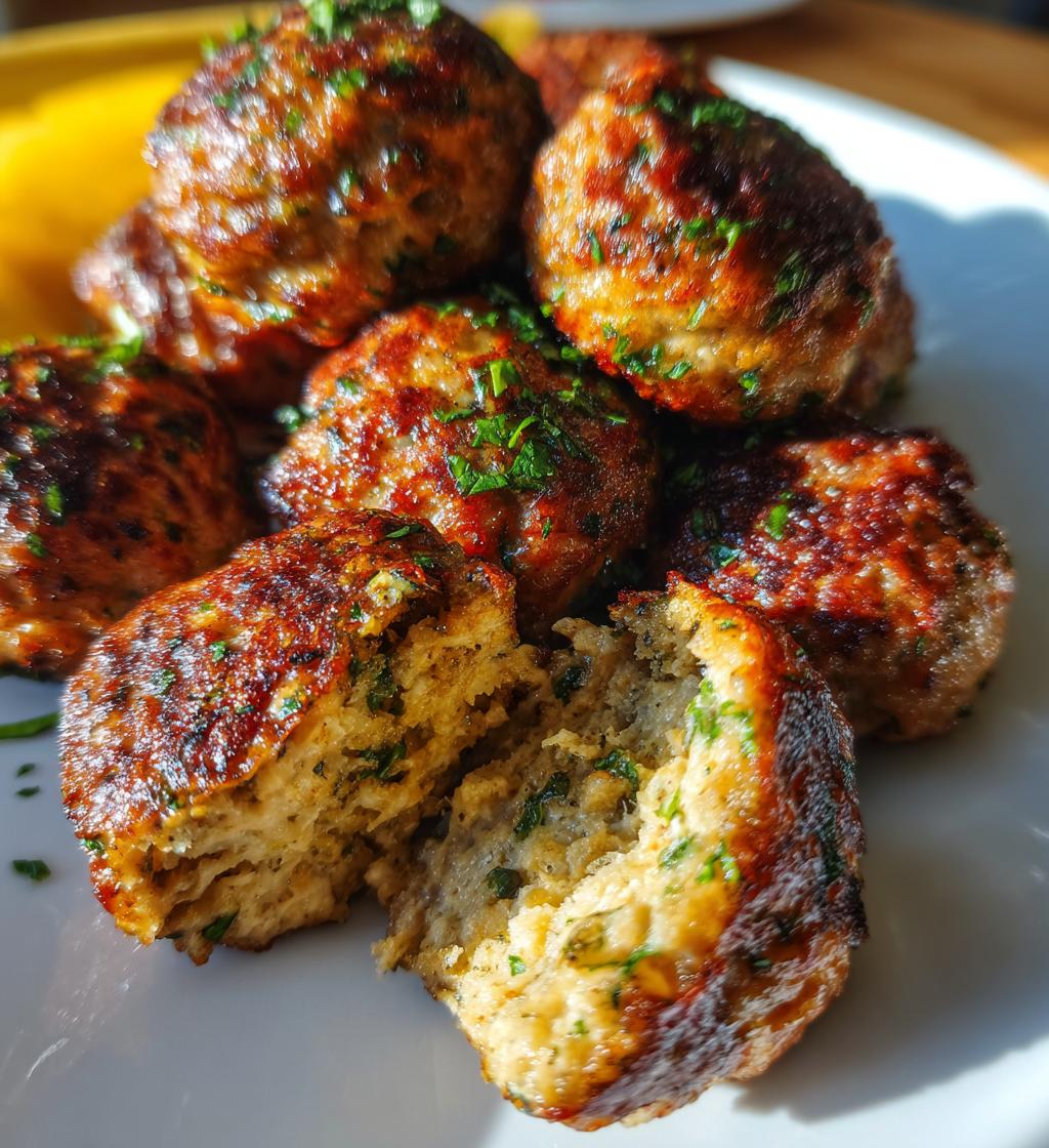 healthy air fryer turkey meatballs recipe - detail 1