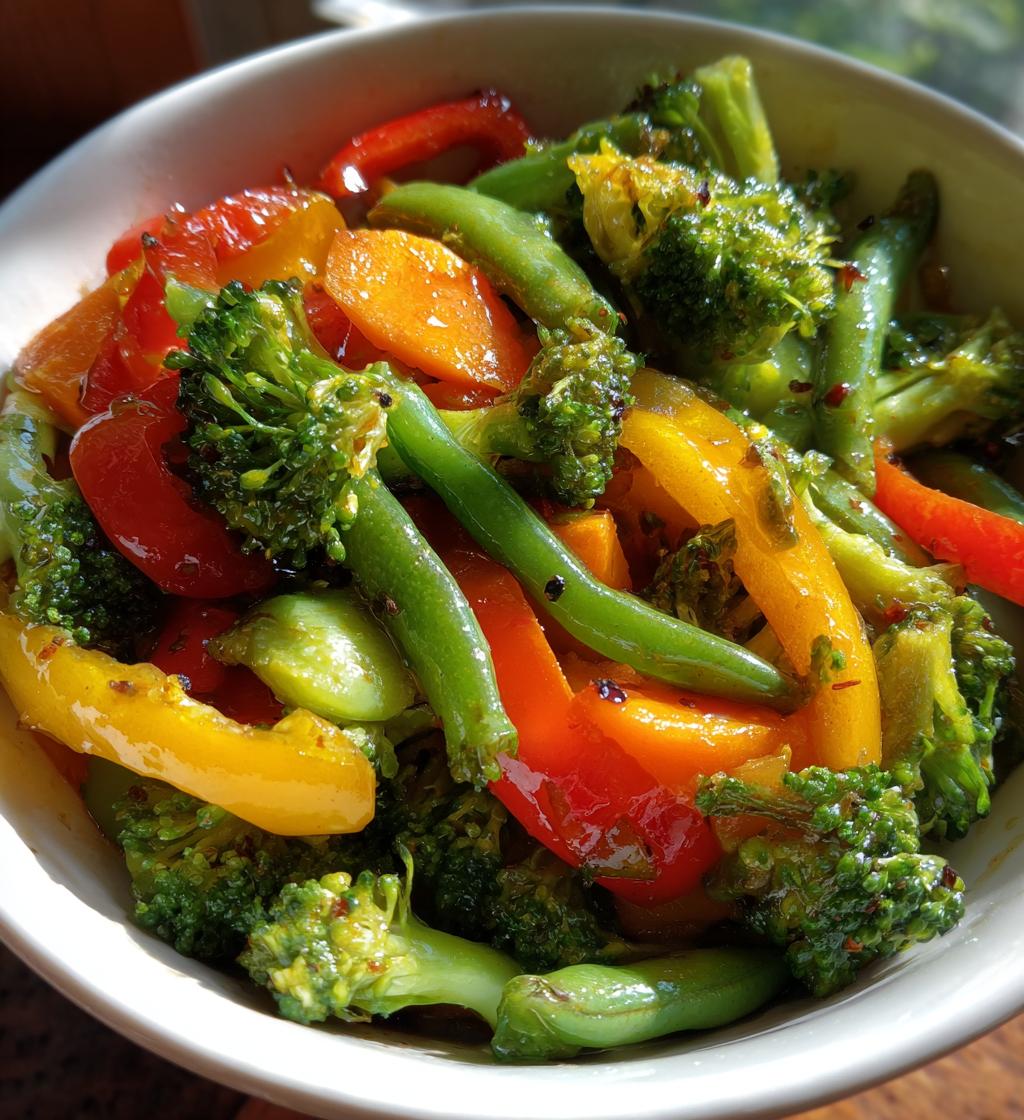 healthy air fryer veggie stir fry recipe - detail 1