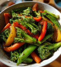 healthy air fryer veggie stir fry recipe