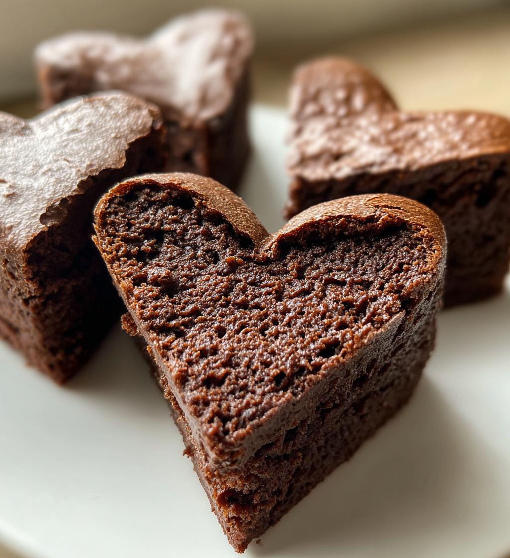 heart shaped brownies - detail 1