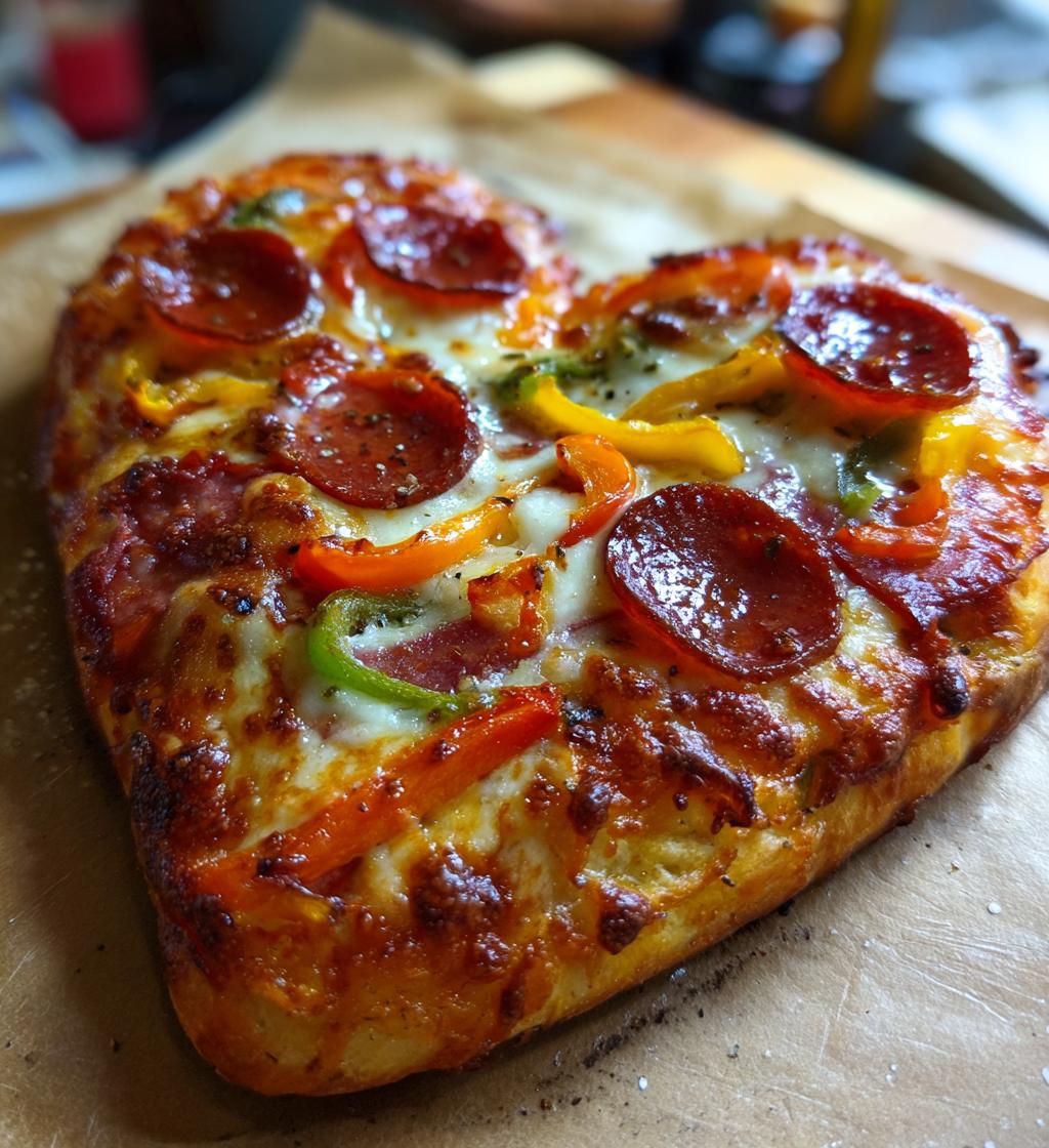 heart shaped pizza