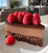 heavenly raspberry chocolate mousse cake