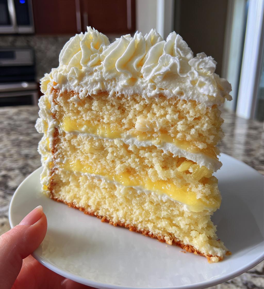 heavenly white chocolate cake with pineapple filling - detail 1