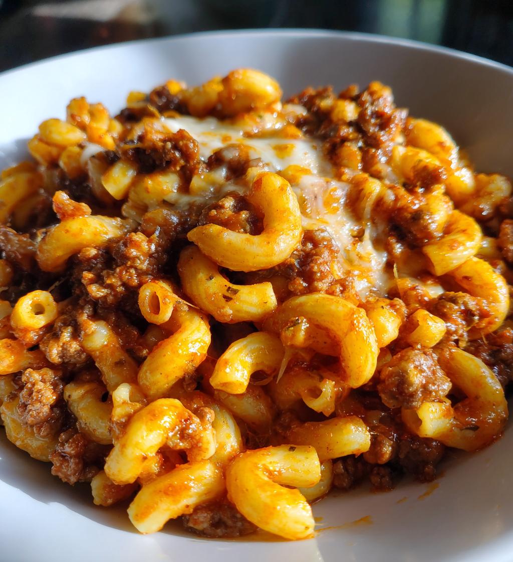 homemade beefaroni - detail 1
