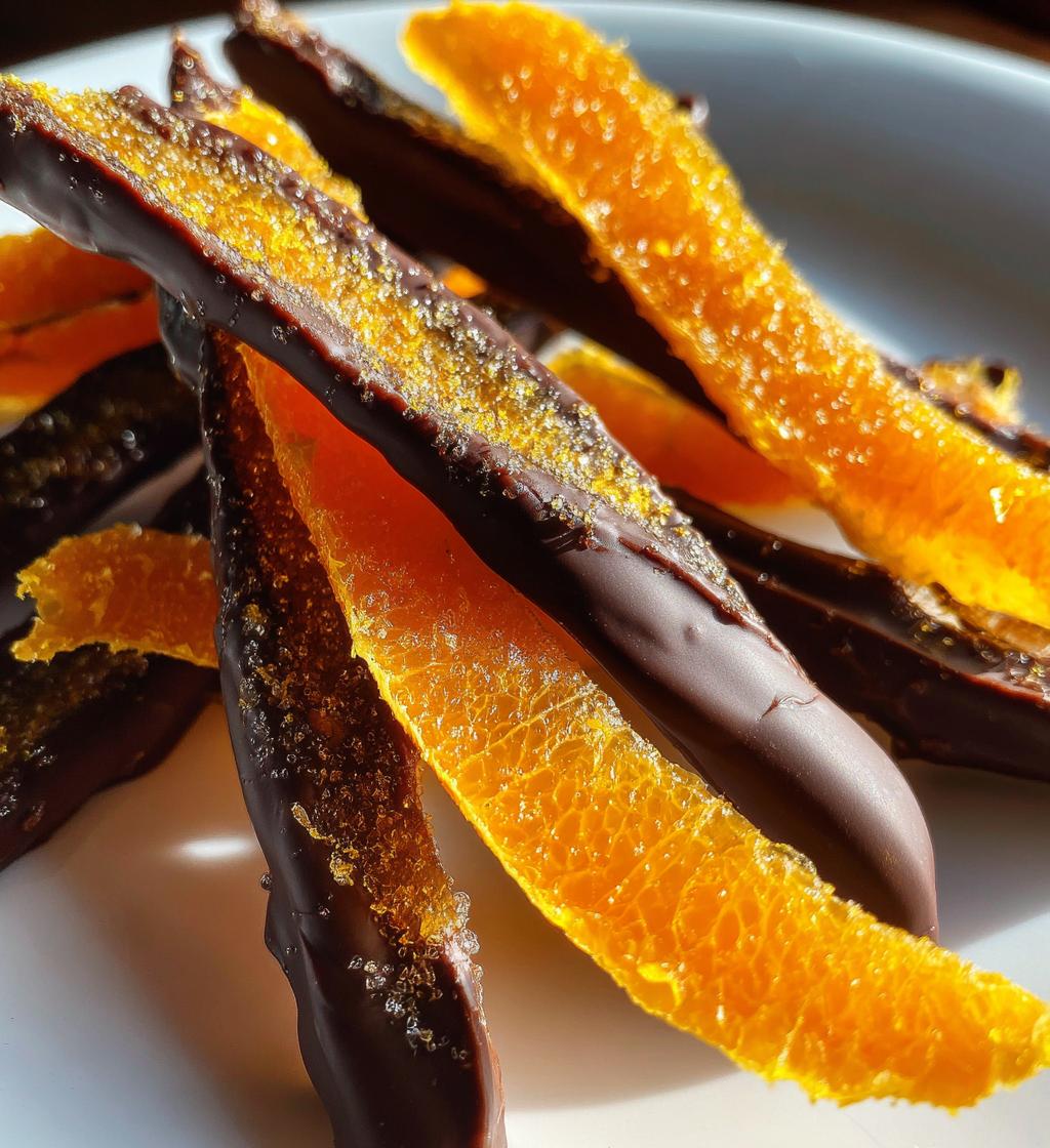homemade chocolate orange sticks - detail 1