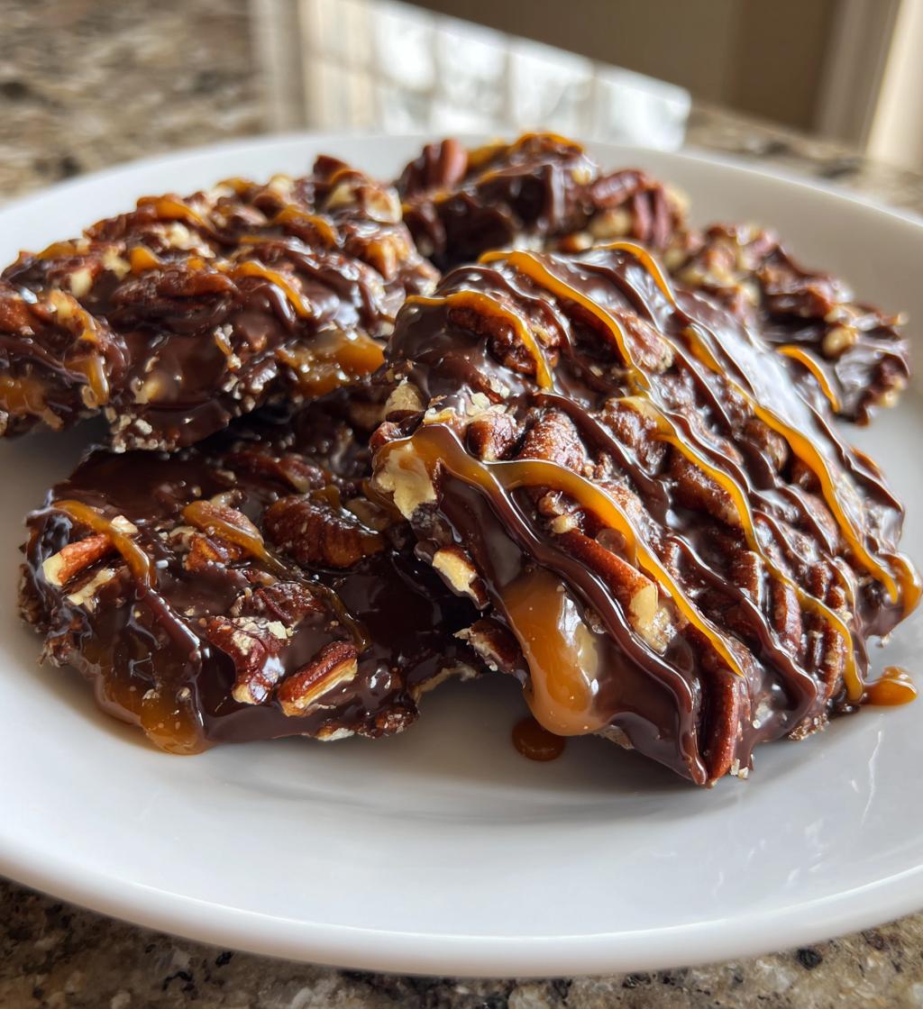 homemade chocolate turtles