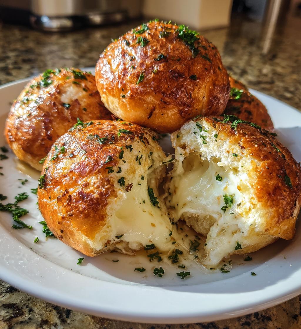 homemade garlic butter cheese bombs