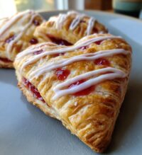 homemade heart shaped strawberry pop tarts