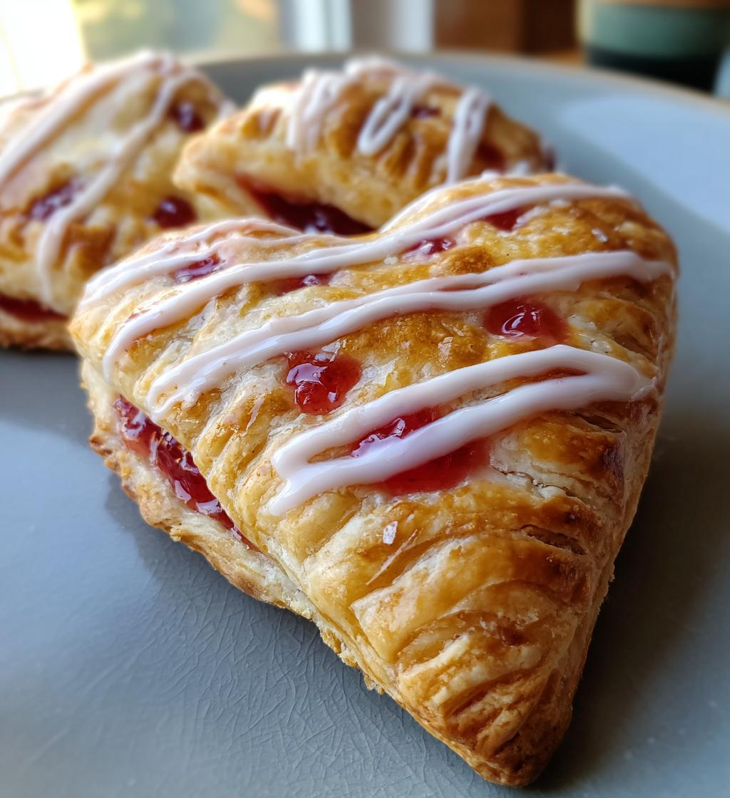 homemade heart shaped strawberry pop tarts