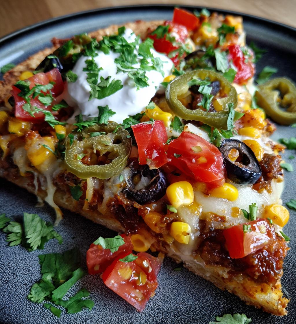 homemade mexican pizza - detail 1