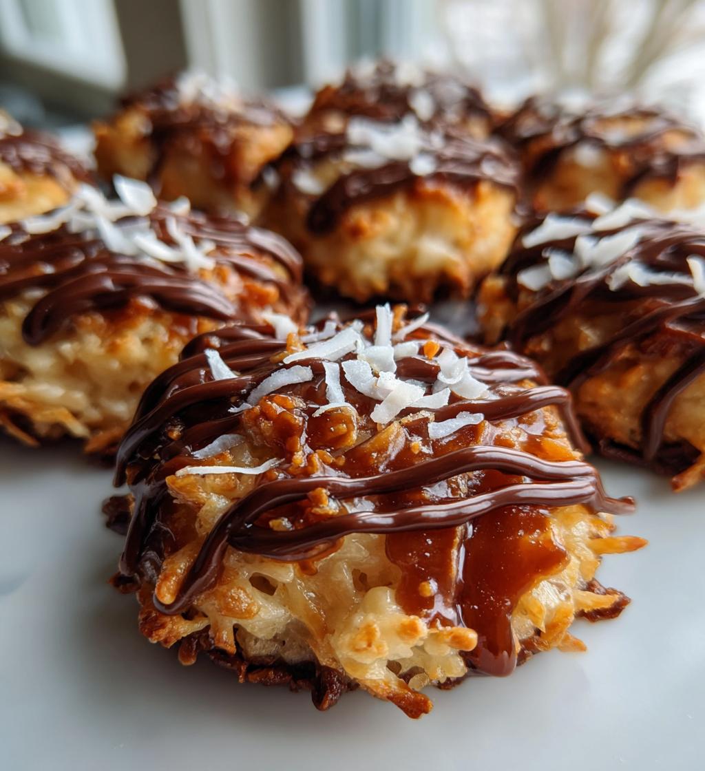 homemade samoas girl scout cookies - detail 1