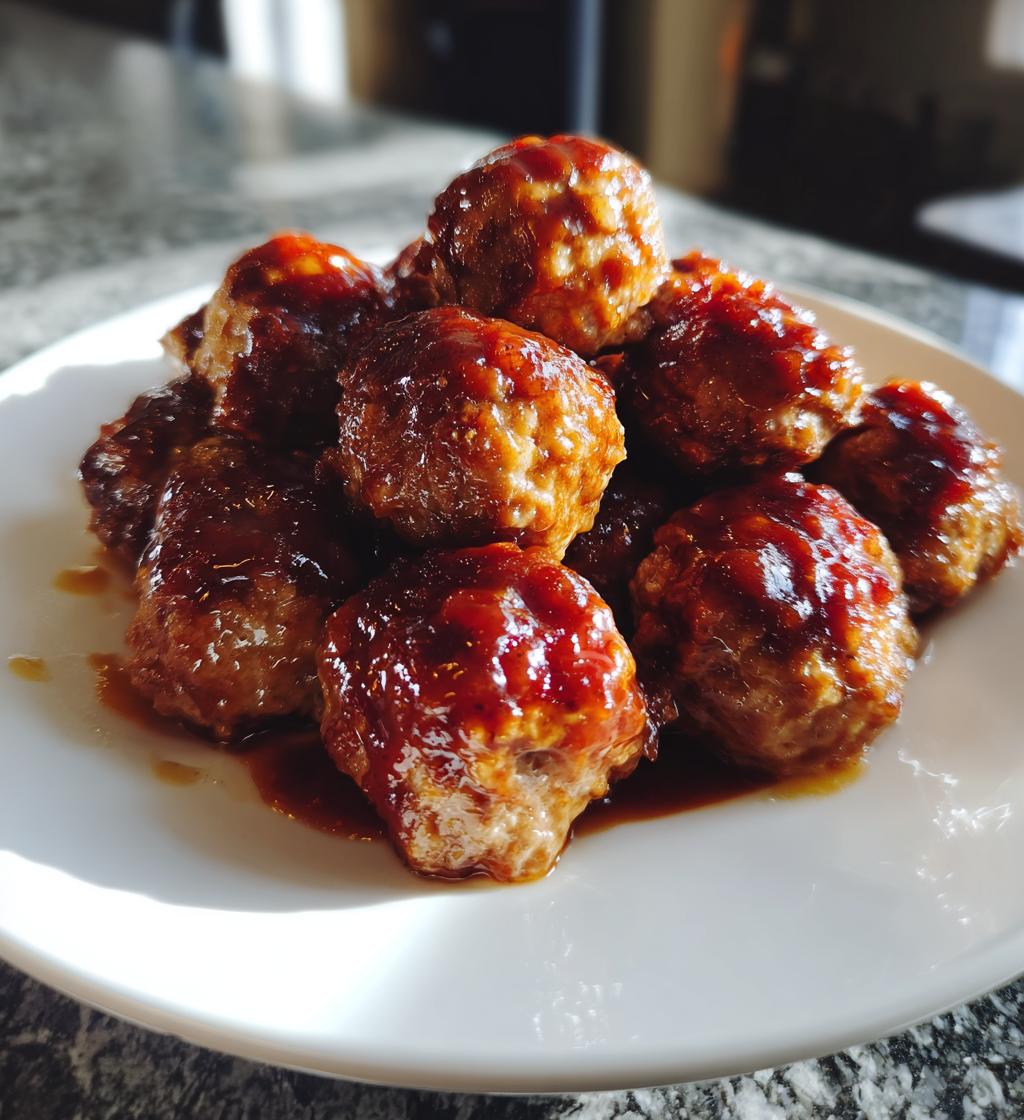honey bbq crockpot meatballs - detail 1