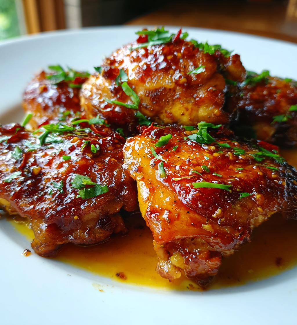 honey garlic slow cooker chicken thighs