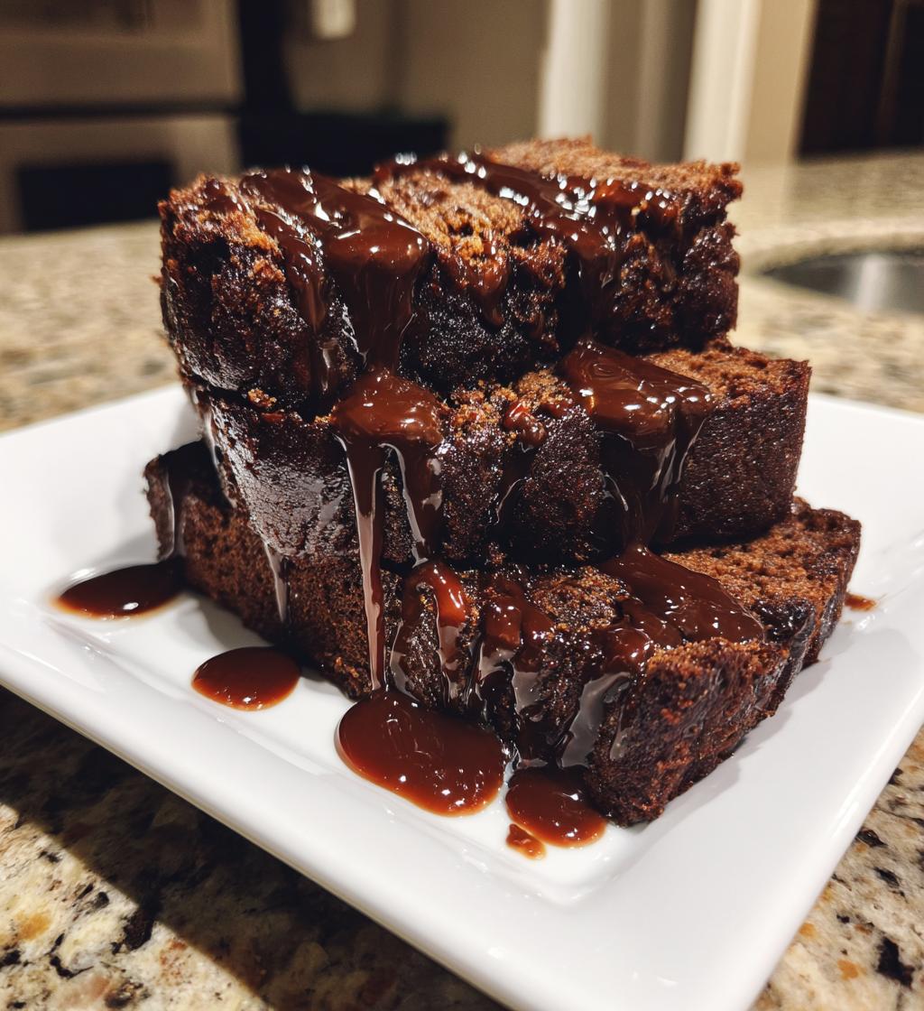 hot fudge brownie bread - detail 1