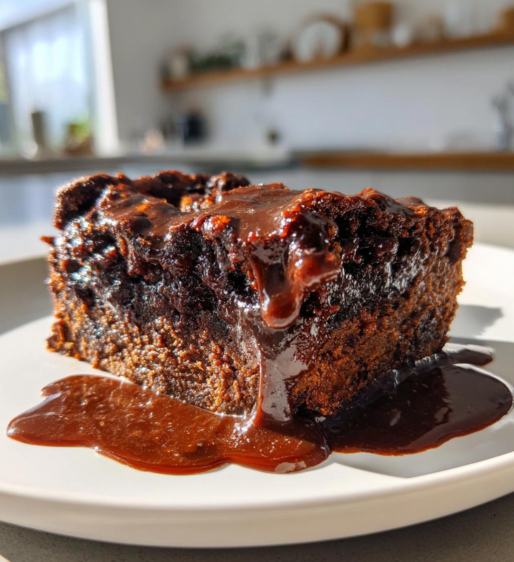hot fudge chocolate pudding cake - detail 1