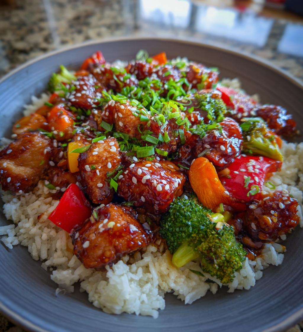 hot honey chicken bowls - detail 1