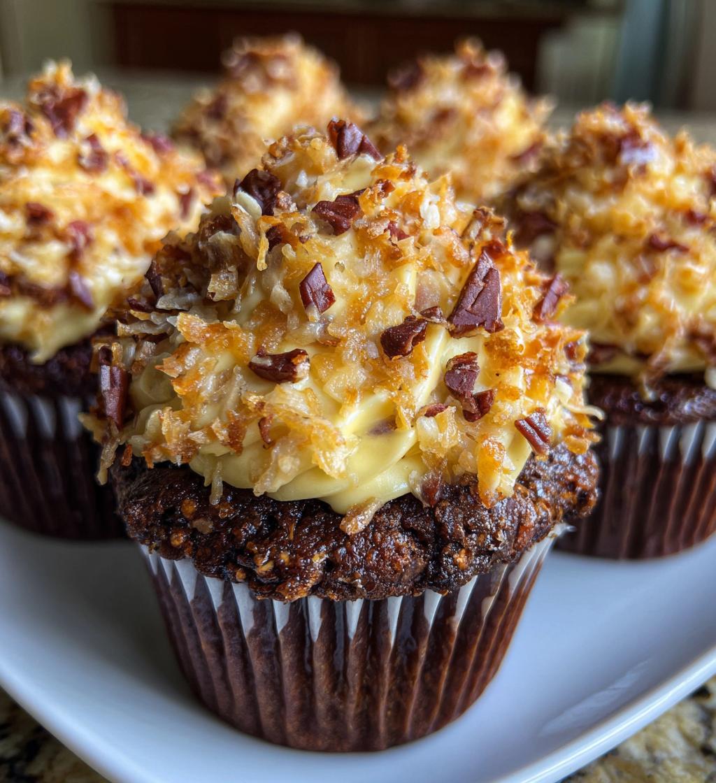 irresistible german chocolate cupcakes - detail 1