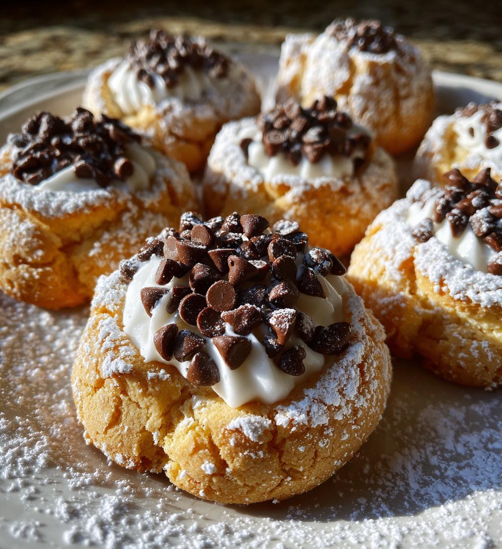 italian cannoli inspired thumbprint cookies - detail 1