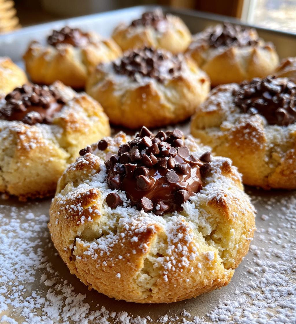 italian cannoli inspired thumbprint cookies
