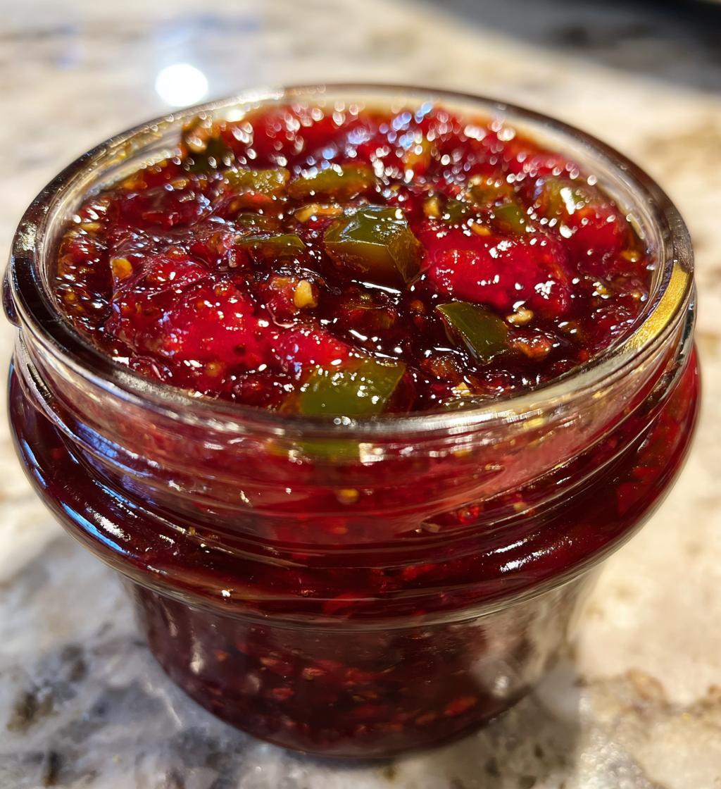 jalapeno strawberry jam - detail 1