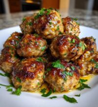 keto garlic butter parmesan meatballs