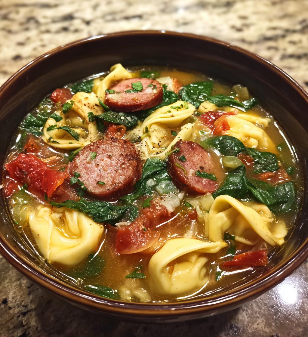 kielbasa tortellini soup