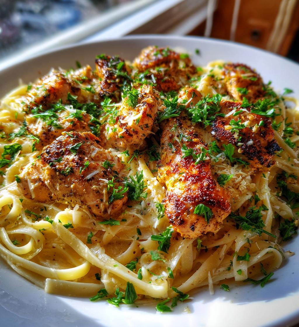 lemon garlic butter chicken with parmesan linguine