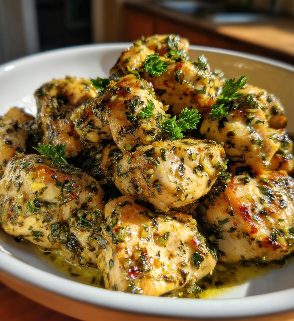 lemon garlic chicken bites - detail 1