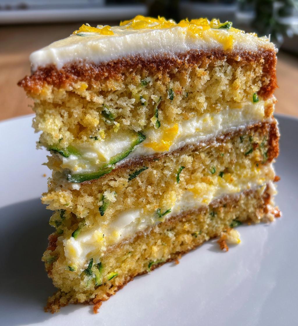 lemon zucchini cake with cream cheese filling