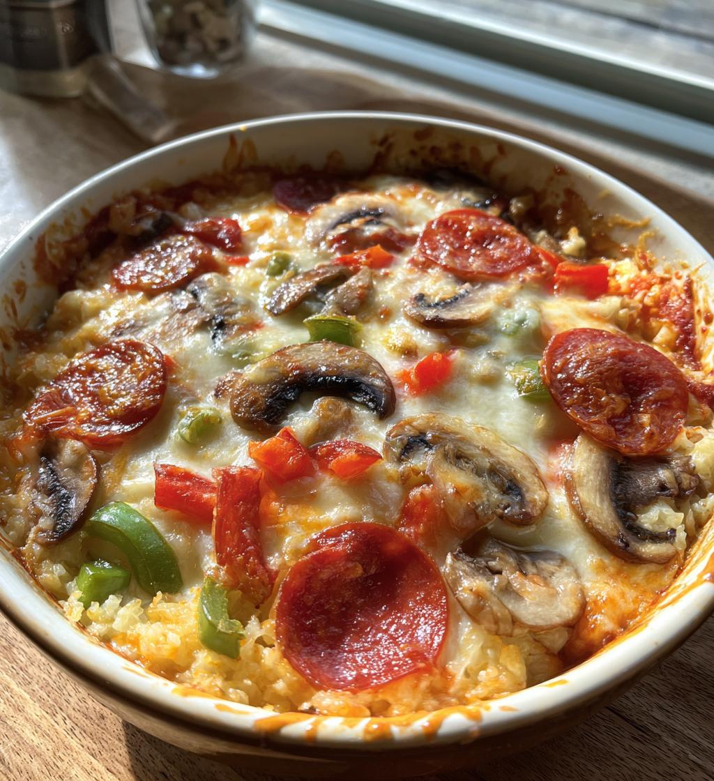 low carb pizza bowls - detail 1