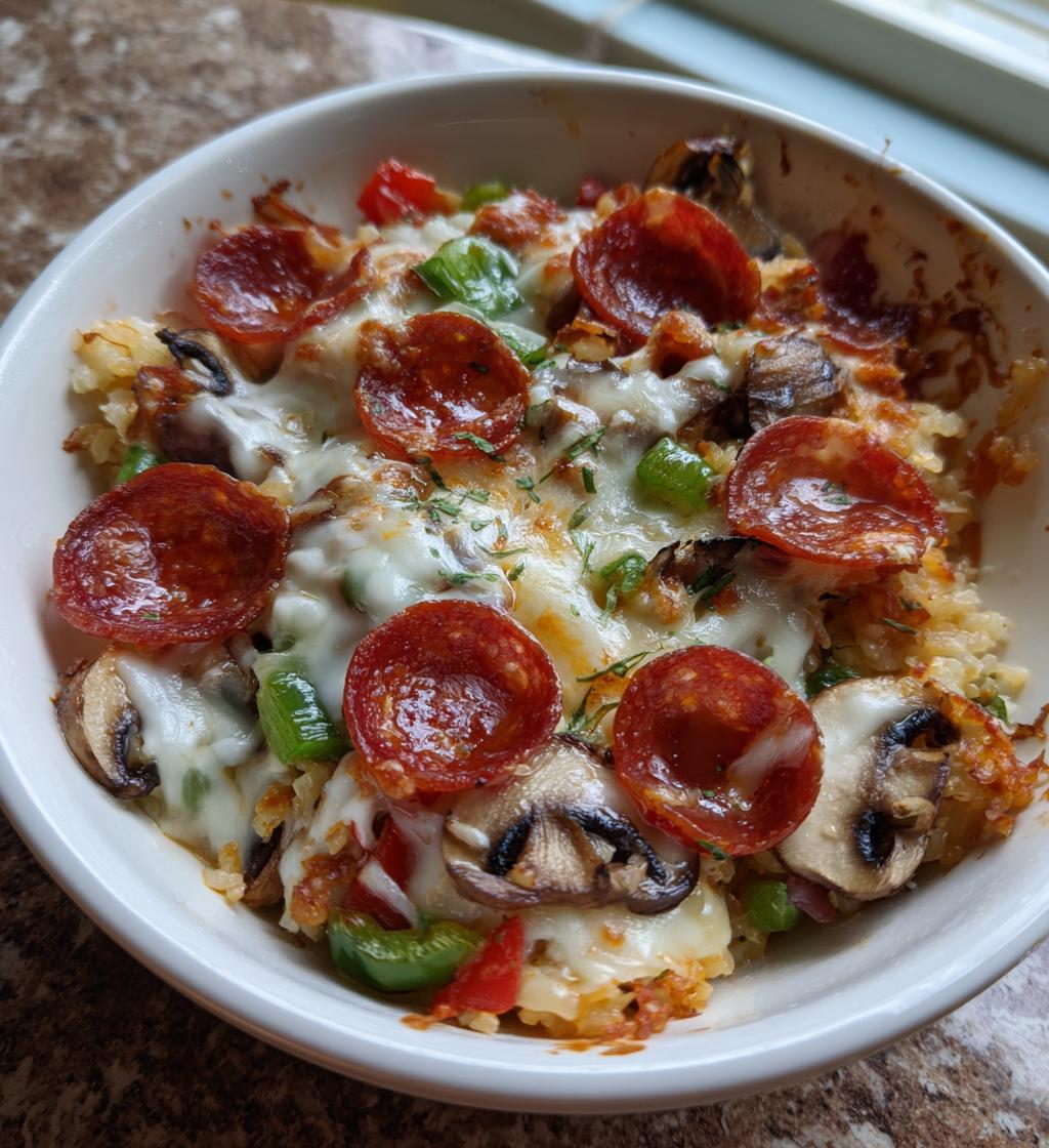 low carb pizza bowls