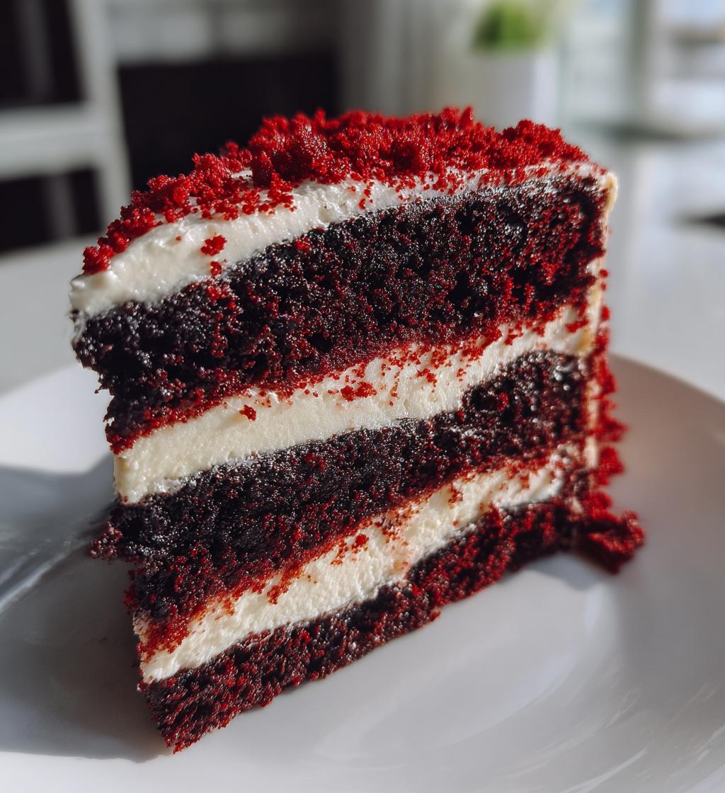 luxurious black velvet cake