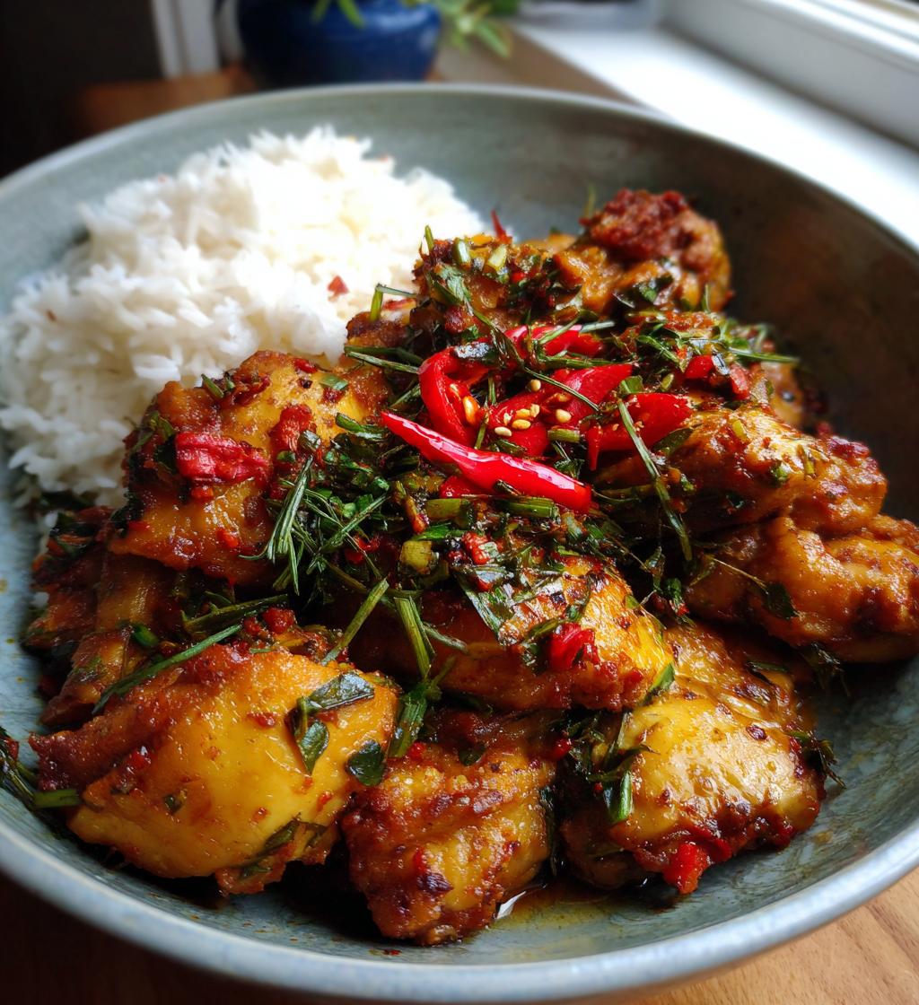 malaysian spicy lemongrass chicken