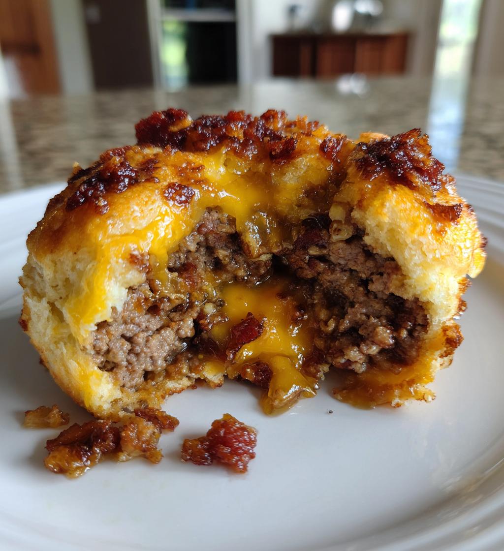 maple bacon cheeseburger bomb - detail 1