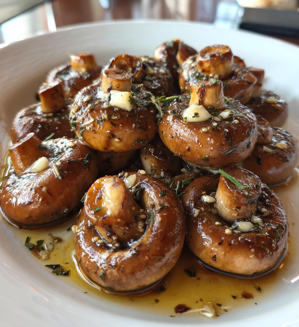marinated mushrooms - detail 1