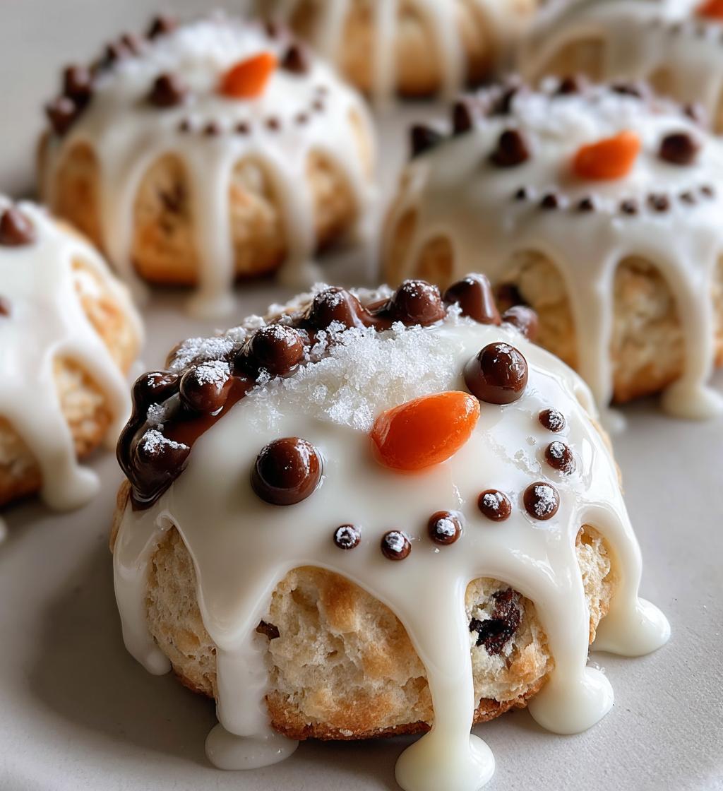 melted snowman biscuits - detail 1