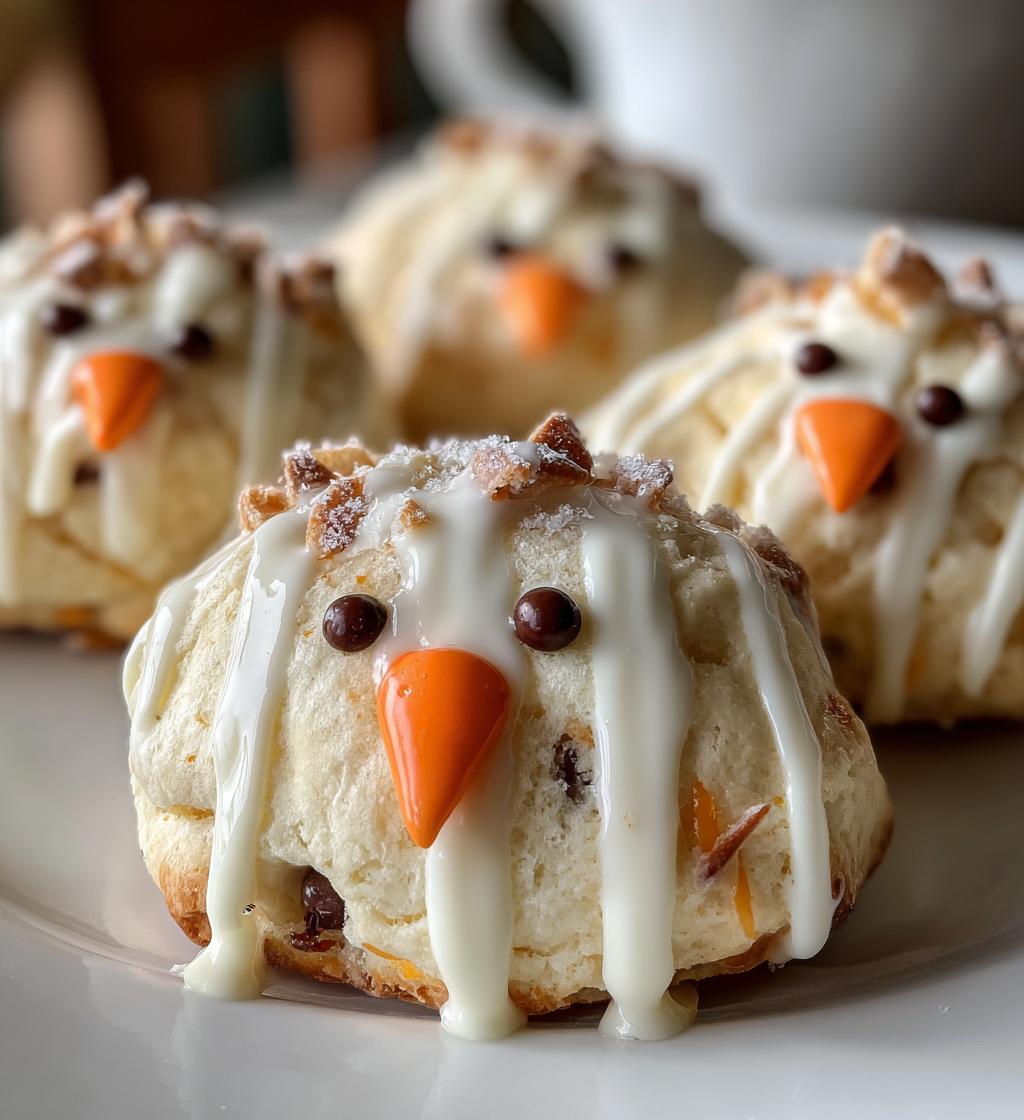 melted snowman biscuits