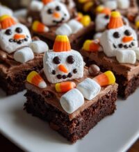 melted snowman brownies