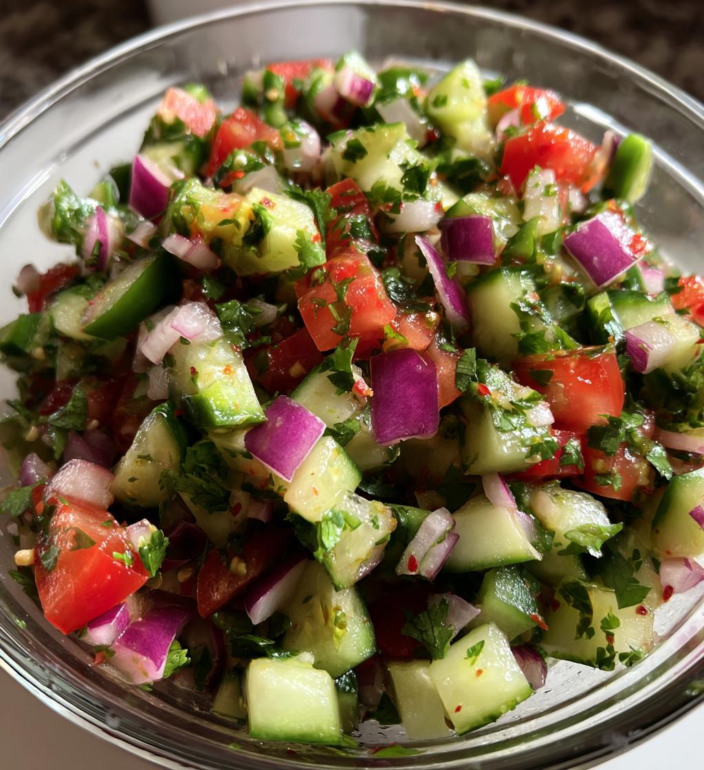 mexican cucumber salad - detail 1