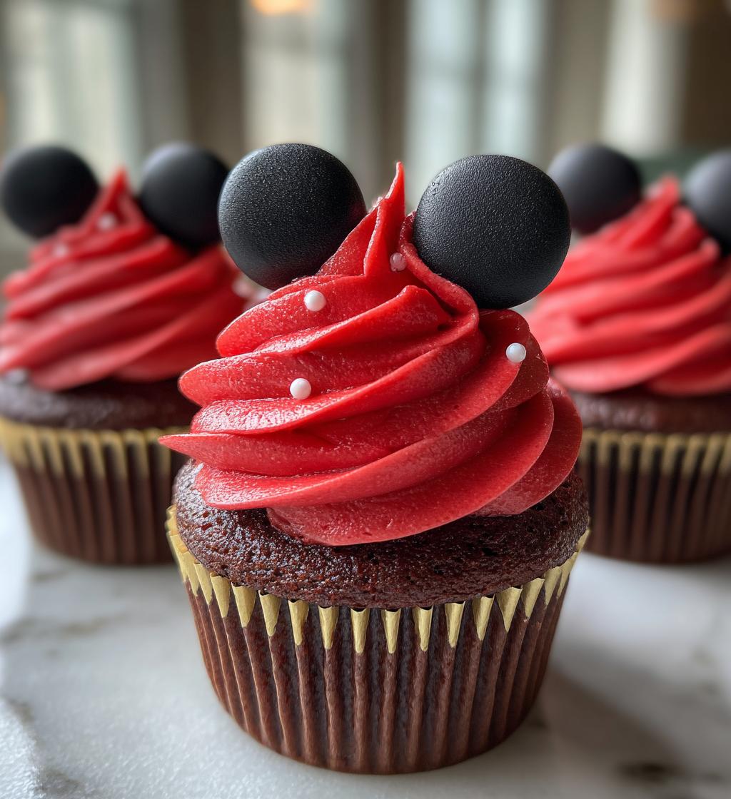 mickey mouse christmas cupcakes