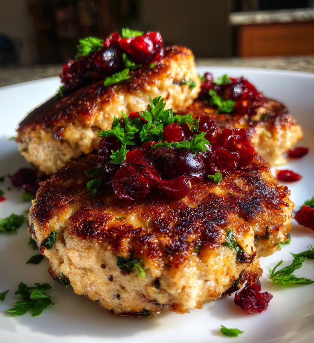 minced venison and cranberry patties