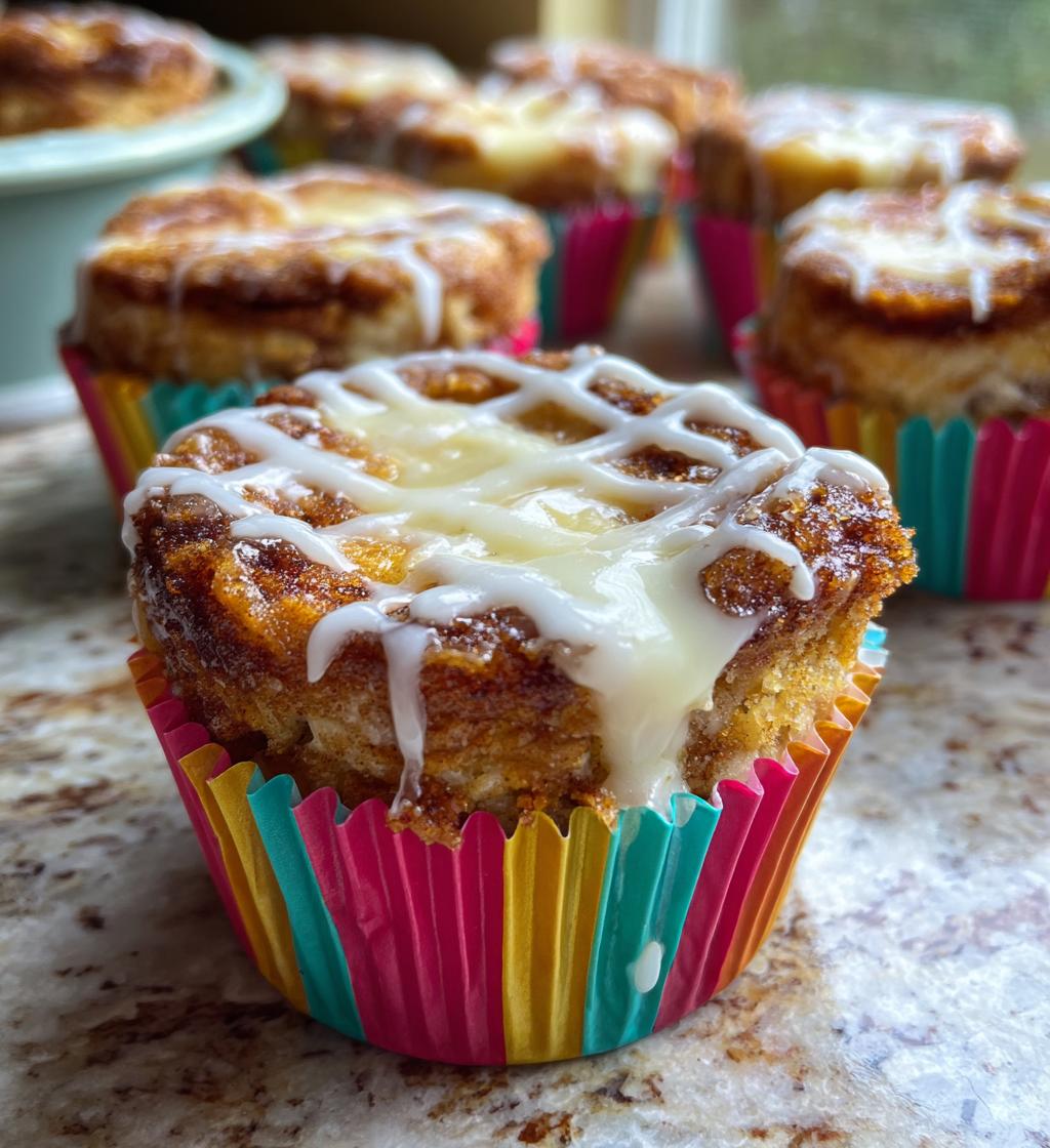 mini cinnamon roll cheesecakes - detail 1