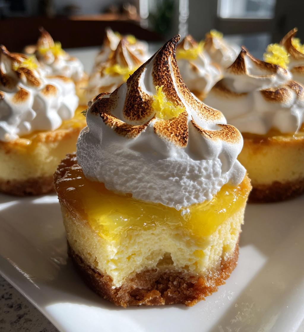 mini lemon meringue cheesecakes - detail 1
